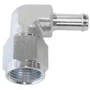 Aeroflow 90° Hose Barb 3/8" to -8AN, AF413-08-06S