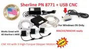 Sherline PN 8771 + USB CNC + High Torgue Step Motors Mill Kit (For Windows OS)