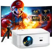 【Android TV & Electric Focus】 Projector 4K Supported Native 1080P Portable Proje