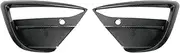 Car Carbon Fiber Look Front Bumper Fog Light Lower Grille Frame Spoiler Splitter Wind Knife Compatible For Tesla Model 3