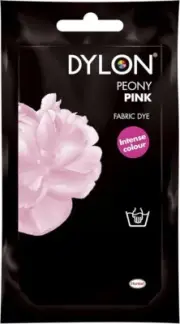 Dylon Peony Pink Fabric Dye Cotton Wool Clothes Permanent Powder