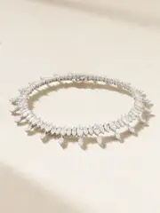 [Anita Ko] Anita Ko - Atlas 18-karat White Gold Diamond Bracelet - Silver - 16 16 Silver