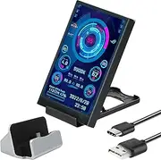 EZONEDEAL 3.5" IPS Type-C To USB Mini CPU Sensor Panel Display Screen For Freely -Black