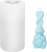 Homiliky Easter Rabbit Candle Molds for Candle Making, 3D Bunny Silicone Mould for Easter Cake Decorating, Rabbit Soap Making Mold Cake Chocolate Mould for DIY Wax Candle Crafts Brand: Gukasxi