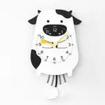 MANDELDA 兒童可愛卡通搖擺掛鐘現代裝飾擺鐘鐘錶創意動物鐘擺時鐘牆壁時鐘掛鐘