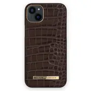 Ideal of Sweden Deep Walnut Croco Case (Suits iPhone 14 Plus)