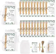 20 Sets Thank you Gift Motivational Pens Employee Appreciation Gifts Inspirational Personalised Bamboo Ballpoint Pens with Thank You Cards Organza Bag for Colleagues Teacher Volunteer Bulk Gift (20-1)