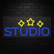 Studio Sign for Business Displays | LED Flex Neon | 32"W x 13"H x 1"D