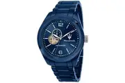 Maserati Traguardo Ceramic Open Heart Blue Dial Automatic Diver's R8823150002 200M Men's Watch