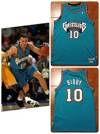 在飛比找Yahoo!奇摩拍賣優惠-Mike Bibby Adidas NBA 灰熊復古球衣 S