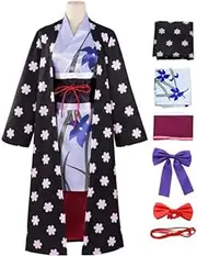 Anime One Piece Nico Robin Cosplay Costume Outfit Role Play Uniform Cloak Kimono Full Set Halloween Carnival Party Dress Up Suit