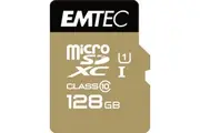 Emtec MicroSD Memory Card 128GB C10 With SD Adapter Gold [ECMSDM128GXC10GP]