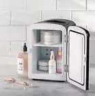 Mini Personal Fridge Snack Skincare Drinks Portable Compact Storage Cooler Black