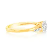 Luminesce Lab Grown 0.10ct Diamond Ring in 9ct Yellow Gold, Q