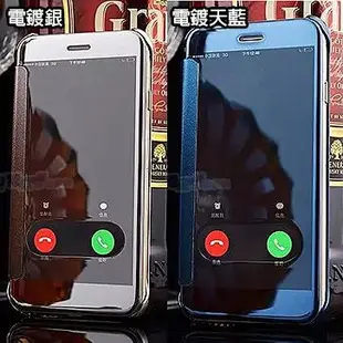 蘋果 iPhone 6/6S PLUS i6s i6+ 4.7吋/5.5吋 5S SE 玫瑰金 電鍍鏡面皮套 手機殼 視窗皮套 半透明鏡子 保護殻 手機套