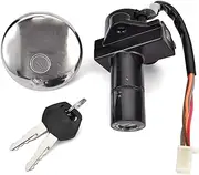 Ignition Barrel Key Switch for Suzuki GN250 GN 250 1985-2001 Motorcycle Ignition Switch Fuel Gas Cap Seat Lock Key Kit Motor Ignition Key Switches