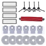 For Q Robot Vacuum Main Side Brush Hepa Filter Mop Cloth Dust Bags Accessories