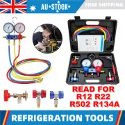 Refrigeration Tools Kit Car AC Air Conditioning Manifold Gauge R134a Refrigerant