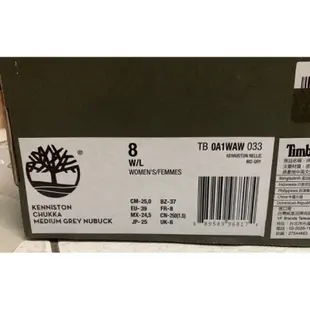 全新專櫃貨~TIMBERLAND女款中灰色磨砂革花型圖案鞋領靴(A1WAW033)~原價5200.售價3000元