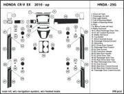 Carbon Fiber Dash Trim Kit for Honda CR-V EX without navigation system 2010-2011 (for: Honda)