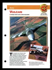 "AVRO VULCAN" Aircraft of World Spec Sheet Warplanes 50s 60s 70s 4.1
