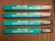 4 Boxes of 50, 200 Total Panduit MLT6H-LP Cable Ties Stainless Steel 20.5" .31"