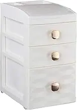 3 Drawer Desk File Cabinet Organizer with Casters for Office Storage Under Desk Cabinet with Lockable Drawers (Color: Espresso)