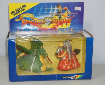 Britains Knights of the Sword 7755 Power Dragon & Knight Pullback Motorized NOS