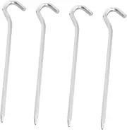BCOATH 4Pcs Aluminum Alloy Tent Pegs Durable Ground Stakes for Camping Beach Mats and Outdoor Use Easy to Operate Works with All Soil Types for Gardening and Landscaping