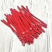 Small Elastic Rope 50/100pcs 5mm Adjustable Mask Elastic Band Cord with Buckle Stretchy Masks Earloop Lanyard Earmuff Rope Foe DIY Making Supplies Elastic Rope for Fitness (Color : Red, Size : 100pc