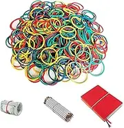 Elastic Bands, 200 Pcs Colorful Rubber Bands, Elastic Rubber Bands for Office, Home, School Supplies (4 Colors)