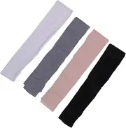 [DEARMAMY] 4Pair Ultraviolet Mitten Long Sunscreen Gloves for Cycling Sun Protection Black White Light Complexion Sun Gloves for Outdoor Activities