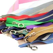 #3 15-40cm Closed End Zipper Metal Pull Ring Slider Head Sewing Bag Clothing DIY