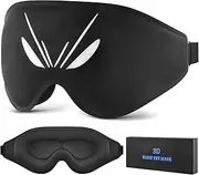 Sleep Mask for Side Sleeper Women Men, Eye Mask for Sleeping Light Blocking, 3D Contoured Cup Sleeping Mask, Soft Breathable Sleep Eye Mask with Adjustable Elastic Strap for Travel