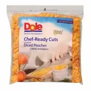 Dole Individual Quick Frozen Peeled & Diced Peach (5 lbs, 2 Per Case)