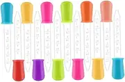 FONDOTIN 12pcs Silicone Eye Droppers with Bulb Tools for Boy Girl Crafts Sensory Bins and Precise Liquid Measurement Reusable Ear Droppers for Various Applications