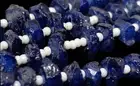 20 Pieces/Natural Blue Sapphire Center Drilled Rough 5-10 Mm