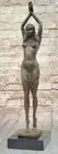 VINTAGE SIGNED EXOTIC DANCER CHIPARUS BRONZE STATUE ART DECO BROWN PATINA STATUE