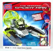 Mega Bloks Amazing Spider-Man Lizard Sewer Speeder #91338 91 Pcs BNIB Sealed