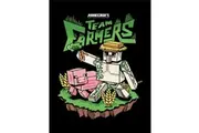 Minecraft Team Farmers Printed Framed Poster (Grey/Pink/Green) (One Size)