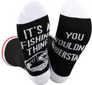 [GJTIM] Fish Themed Socks Gift It's A Fishing Thing You Wouldn't Understand Novelty Fishing Socks For Men Dad Husband (US, Alpha, One Size, Regular, Regular, Fishing Thing), Fishing Thing, One Size