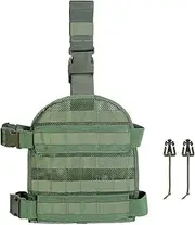 TAFTACFR Tactical Heavy Duty Mesh MOLLE Drop Leg Platform Universal Drop Leg Panel with Adjustable Belt & Thigh Straps