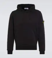 [Stone Island] Stone Island Compass cotton jersey hoodie AU 96 black
