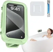 Shower Phone Mount,Showerproof Phone Holder | Anti Fog 360 Degree Adjustable Adhesive Stand for 7inch Cellphones Bathtub Bath Pool Home Men Women