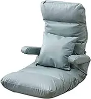 Floor Chair with Back Support,Adjustable Padded Sleeper Bed Comfy Lazy Sofa,5 Adjustable Position,for Living Room Bedroom Balcony(Green)