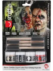 Horror Zombie Liquid Latex Kit Scary Halloween Costume Make-up Accessory