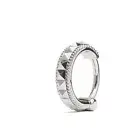 Sterling Silver Pyramid Nose Ring Hoop with Clicker, Handmade Piercing Jewelry