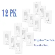 12PK Dimmer Light Switch LED CFL Lights Pole 3-Way LED Incandescent ETL Listed