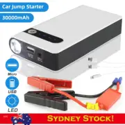 LED Portable Car Jump Starter Power Bank 30000mAH Vehicle Charger Battery Engine