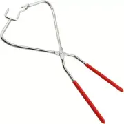 32cm Clay Modeling Sculpture Metal Dipping Tongs Pottery Tools Red Rubber Handle